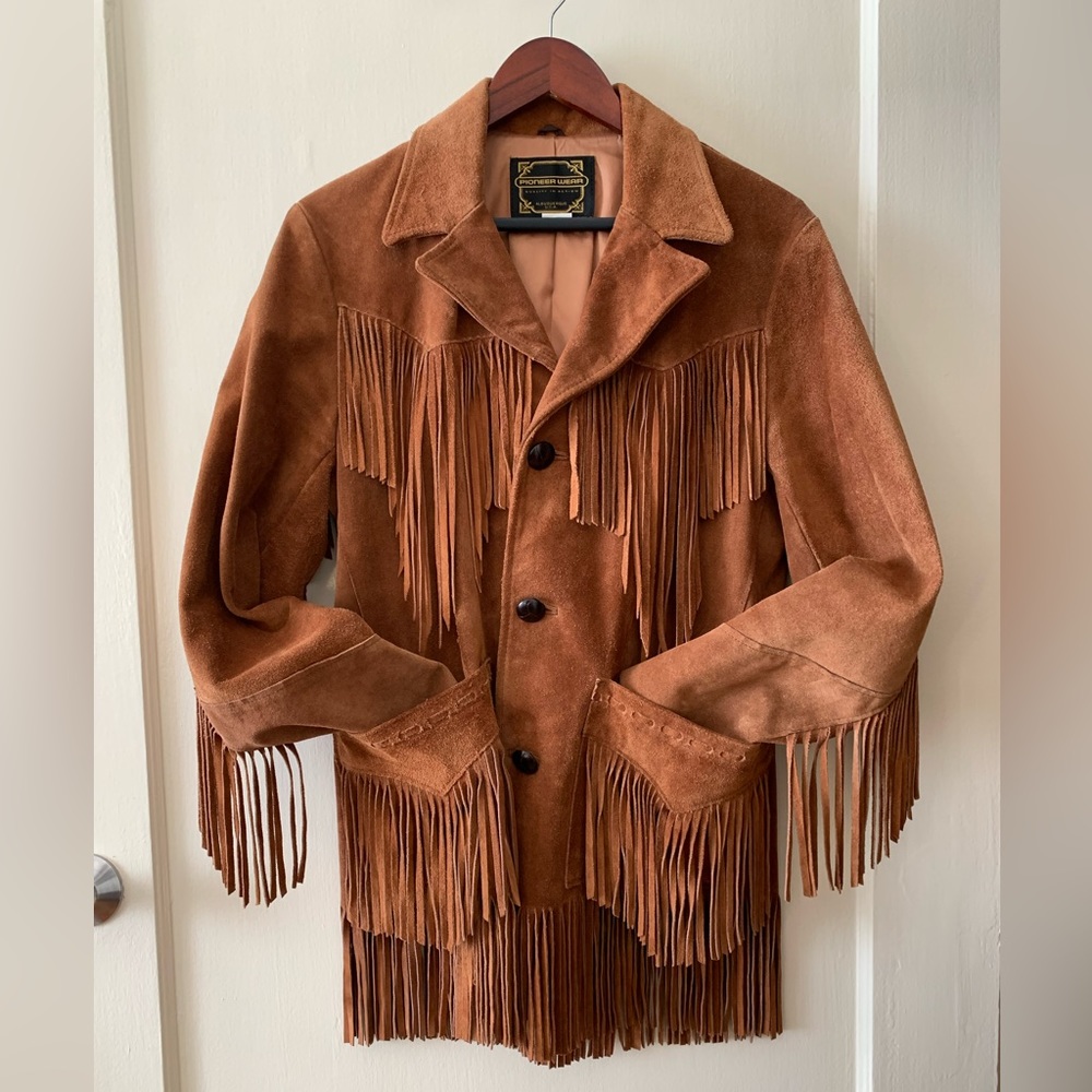 Pioneer Wear vintage fringe suede jacket